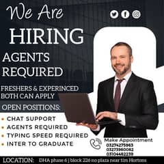 CHAT SUPPORT AGENTS REQUIRED | JOBS