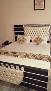 bed/double bed/ king size bed / poshish bed / bed dressing side tables 4