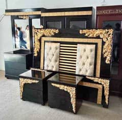 bed/double bed/ king size bed / poshish bed / bed dressing side tables