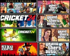 GTA 5•CRICKET 24•TEKKEN 8 PC GAMES KRWAYE ALL OVER PAKISTAN APNE PC MA