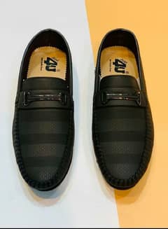 Men's black loafers