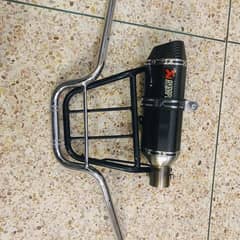 Akrapovic exhausted & ybz handle and back stand for sale