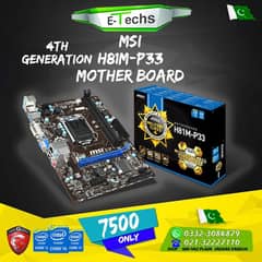 4th Generation Mother boards Availble H81 Msi