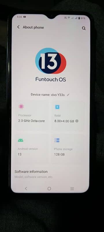 VIVO Y33S. 8+4.128 0