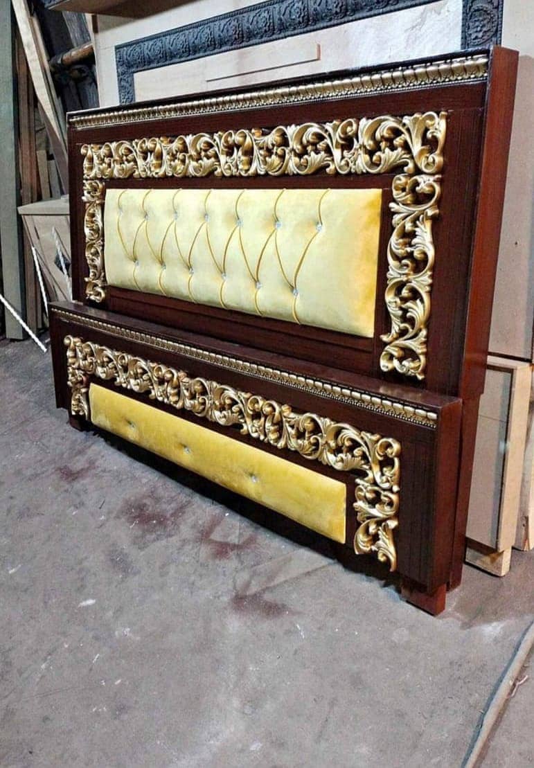 bed /double bed / king size bed / poshish bed /bed dressing side table 10