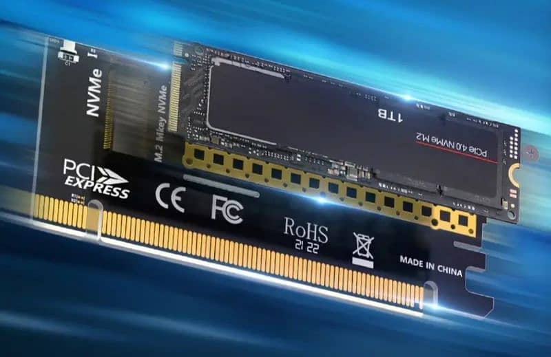 JEYI M. 2 NVMe to PCIe 4.0 x1,4x,x16 Adapter, 1