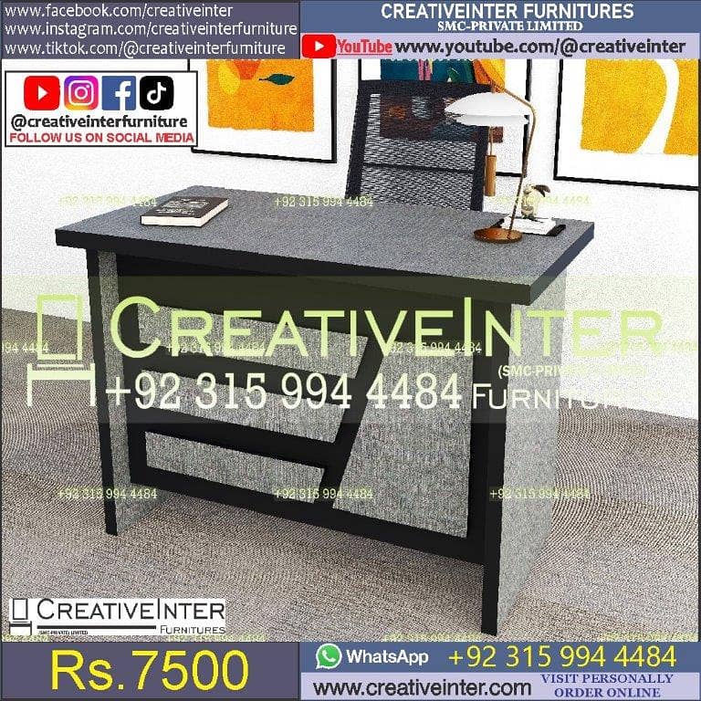 Modern Executive Office Table L Shape Desk Staff CEO Working Chair 14