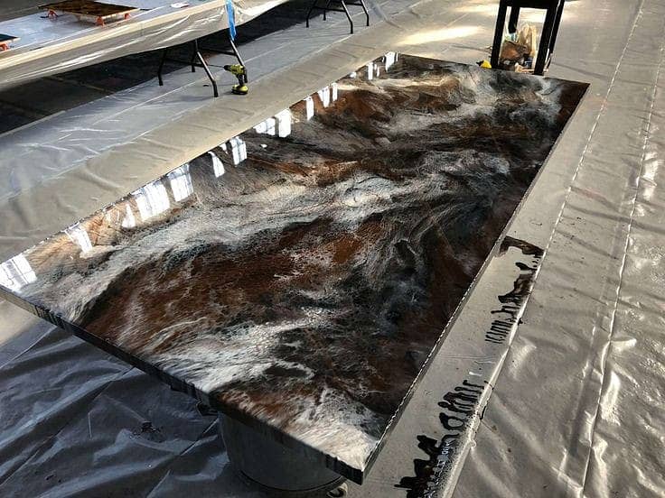 Epoxy flooring Services || Waterfalls making  Relief Art services 1