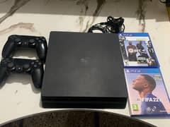 PS4 Slim with 2 games and 2 Controllers