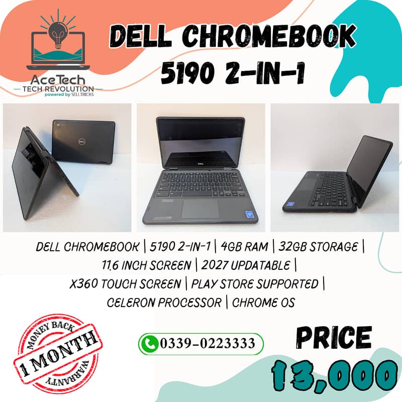 Dell Chromebook 5190 | 2-in-1| 4/32 | 11.6” | x360 Rotatable 0