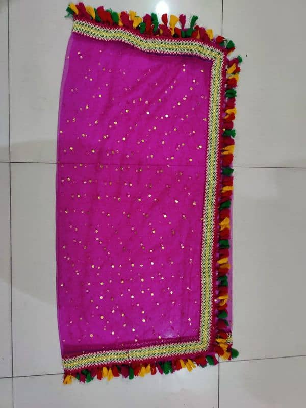 Net Dupatta with lace 1