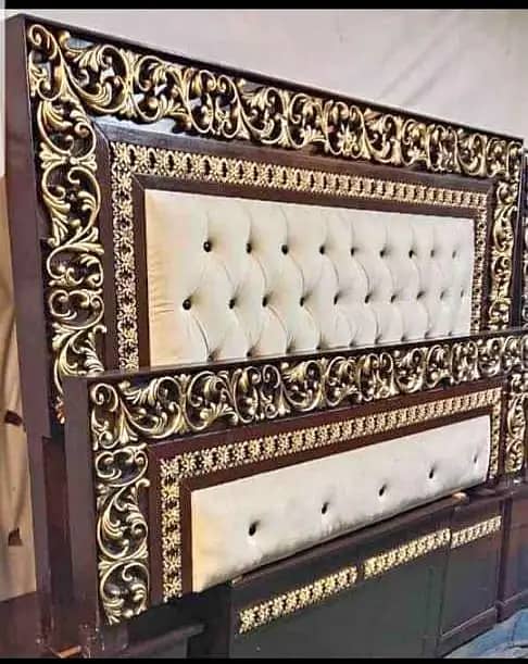 Bed/Double bed/single bed/king size bed/wood bed/poshish bed/Furniture 15