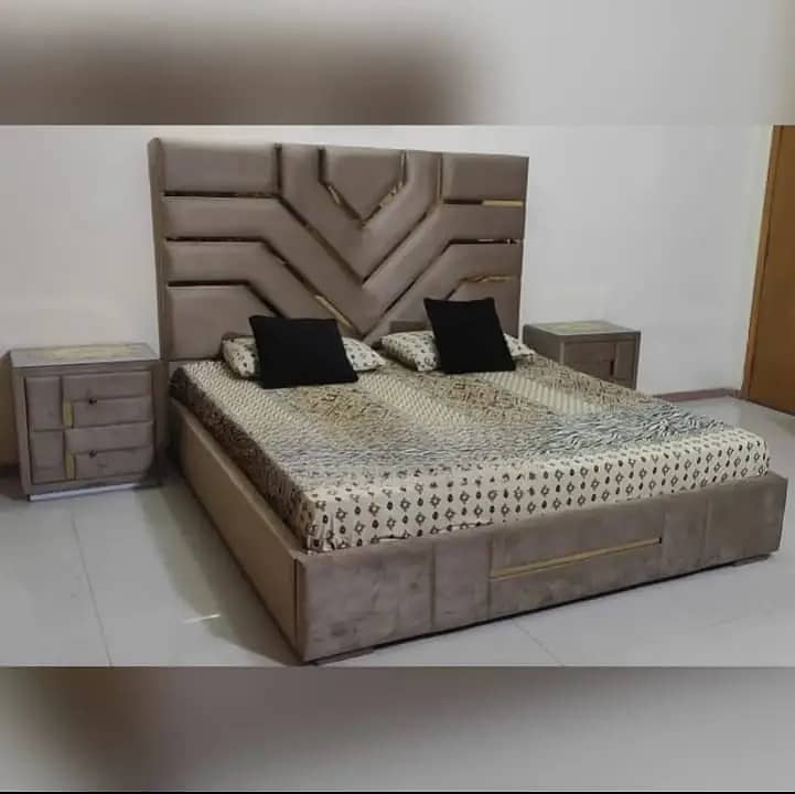 Bed/Double bed/single bed/king size bed/wood bed/poshish bed/Furniture 0