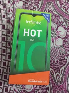 infinix hot 10 play 4/64 with box only no charger