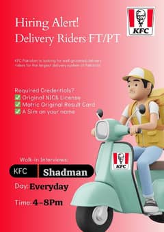 DELIVERY RIDERS REQUIRED