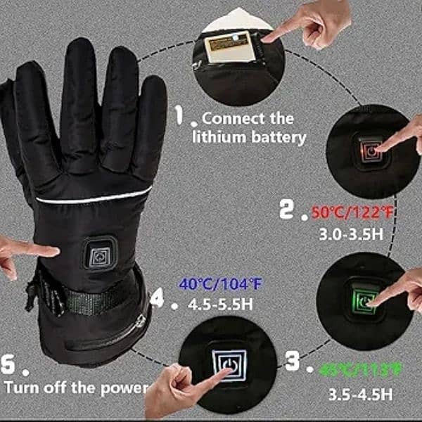 Bike Motorcycles Heated Gloves Hand Warmer battery usb rechargeable 3