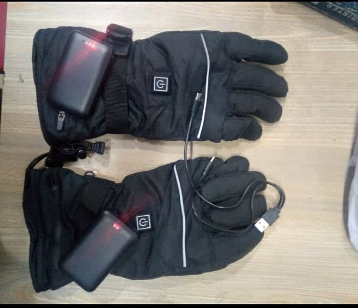 Bike Motorcycles Heated Gloves Hand Warmer battery usb rechargeable 6