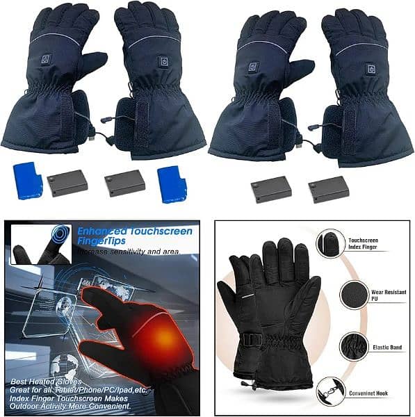 Electric Rechargeable Battery Heating Gloves warm heated Gloves 4