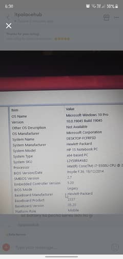 HP 15 Notebook Intel Core i7-5th generation