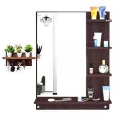 Wall Mount Drasing Mirror With Shelf Mekup Itam Hold