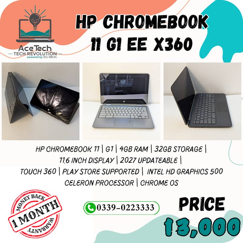 HP Chromebook X360 11 G1 EE | 32 GB Storage | 4 GB RAM | Lite Bubble 0