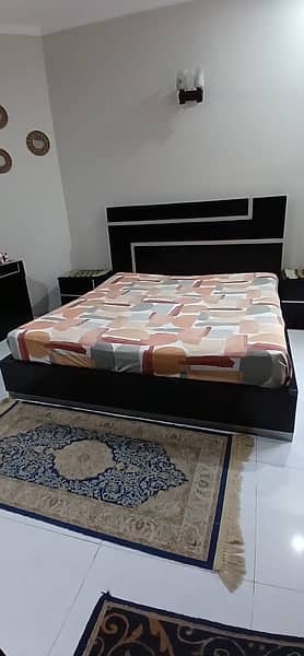 Black Wooden Bed 5