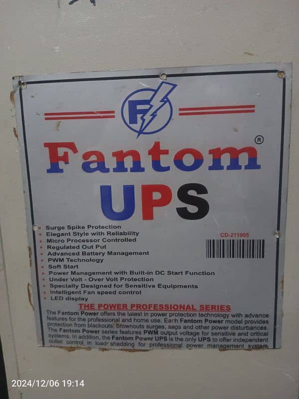 UPS, 5 KVA, 5000VA, 24V,DC best company (Fantom) 0