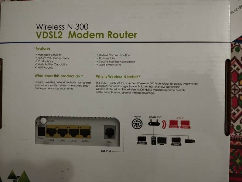 PTCL WIFI MODEM N300 VDSL 2 3