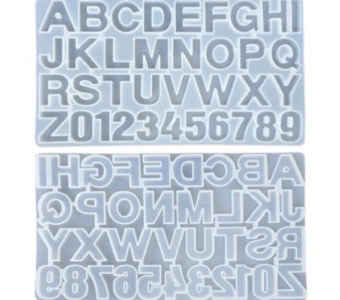 Resin alphabet keychain mold 2