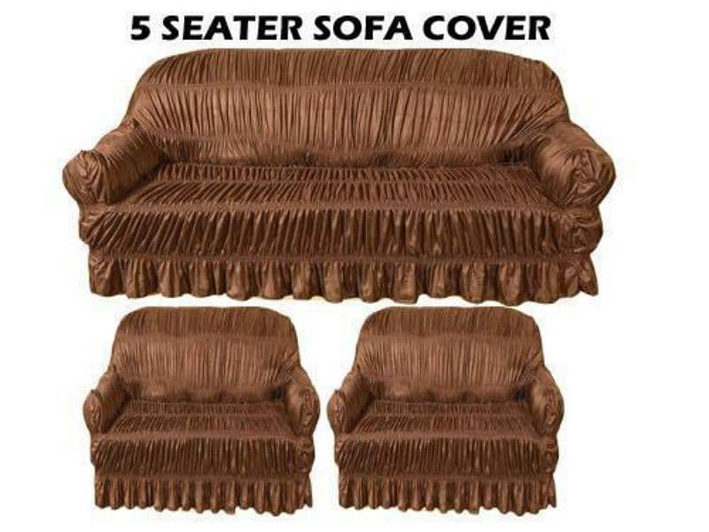 Jersey Self Textured Sofa Cover Set, 5  Seater cash on delivery 1