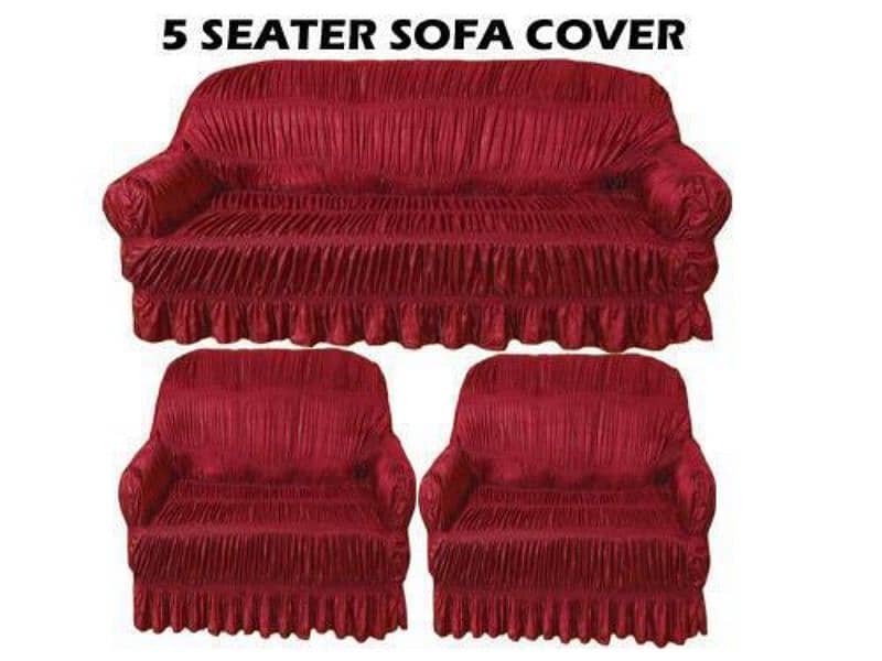 Jersey Self Textured Sofa Cover Set, 5  Seater cash on delivery 2