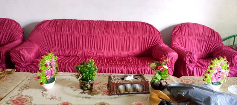 Jersey Self Textured Sofa Cover Set, 5  Seater cash on delivery 3