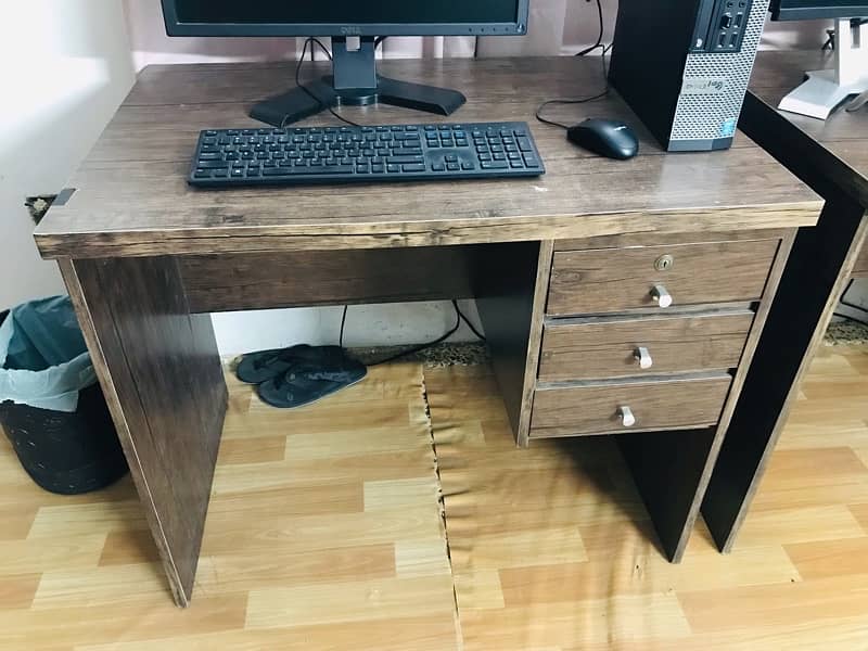 Computer Study Table with 3 Drawers 3