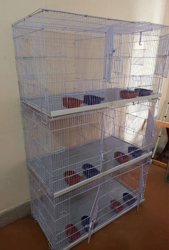 Folding Cage (pinjra) 6 portions for birds,cat,hen,rabbit,puppy 1