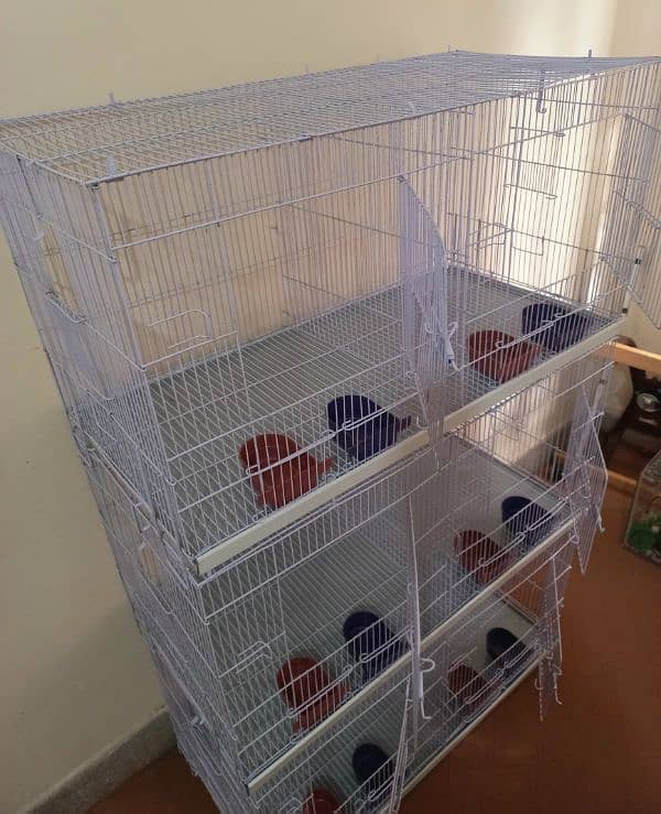 Folding Cage (pinjra) 6 portions for birds,cat,hen,rabbit,puppy 2