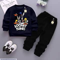 Boy's Fleece printed sweatshirt tracksuit