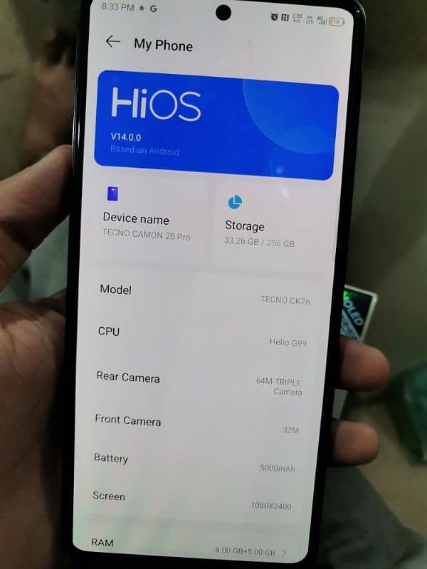 Tecno Camon 20 Pro 8/256 4