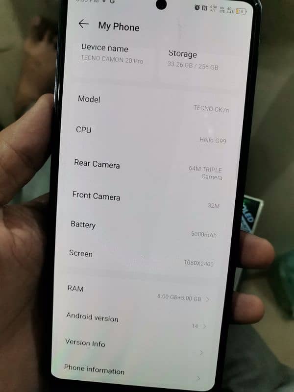 Tecno Camon 20 Pro 8/256 5