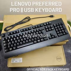 Lenovo Preferred Pro || USB Keyboard Box Pack New Black Dell Hp Lahore