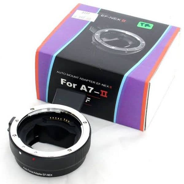 EF-NEX | Auto mount adapter for Sony E mount | A7 | A5100 | A6400 0