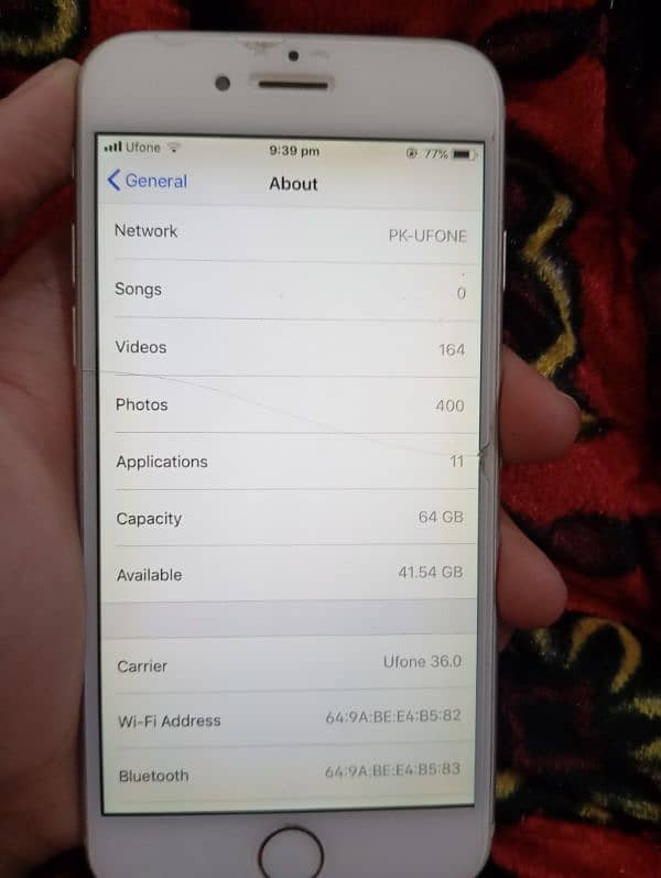 Iphone 6 Pta Approved 64Gb orginal Screen no change 8