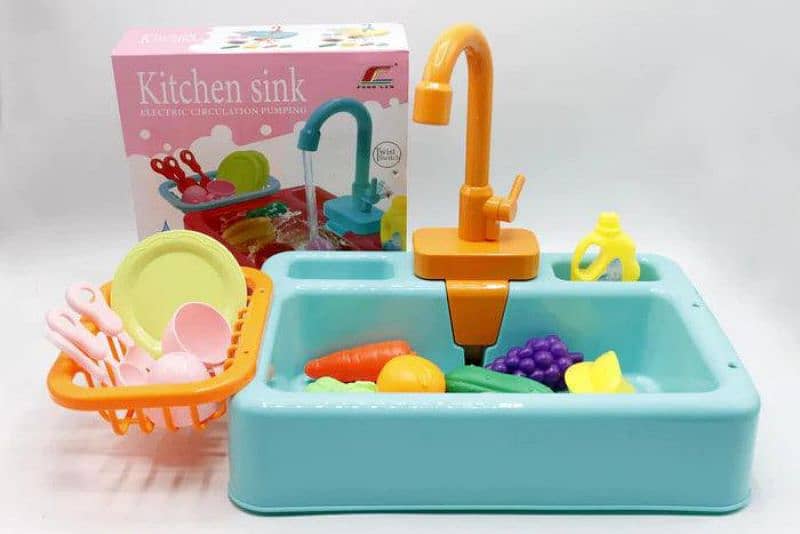 Battery Operated Kitchen Set with 17 Pcs Toy 0