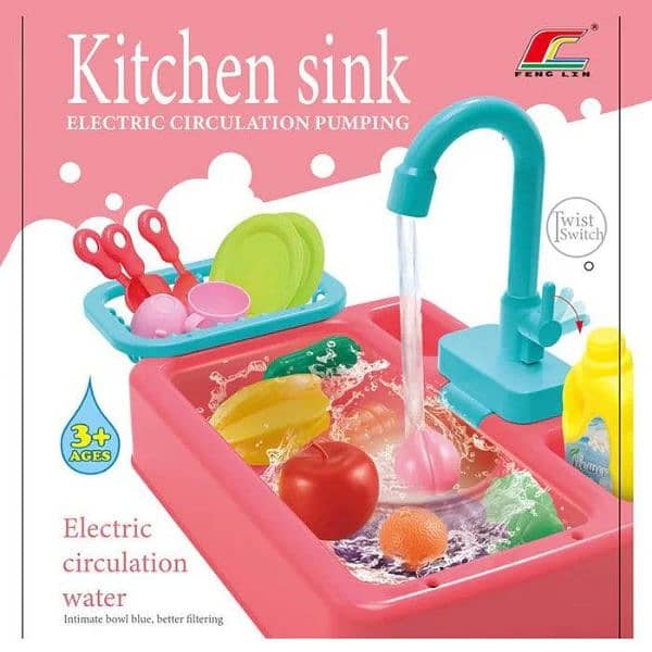 Battery Operated Kitchen Set with 17 Pcs Toy 1