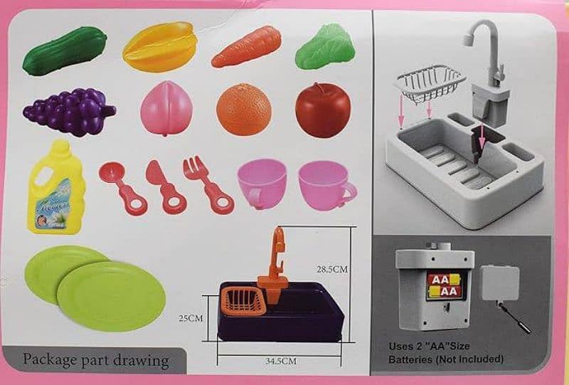 Battery Operated Kitchen Set with 17 Pcs Toy 2