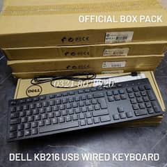 DELL KB216 USB Ultra Slim Wired Keyboard Black Latest Office Desktop 2