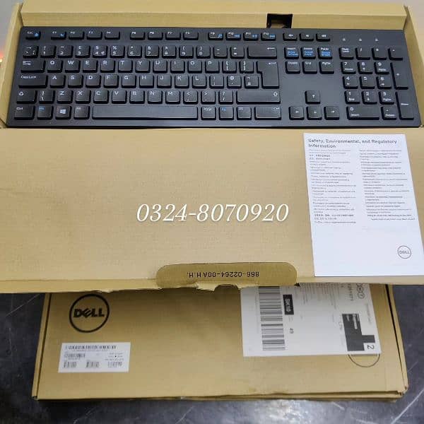 DELL KB216 USB Ultra Slim Wired Keyboard Black Latest Office Desktop 2 2