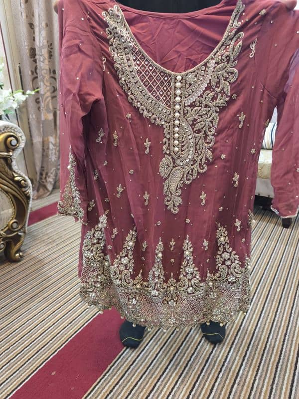 wedding sharara purple color 4