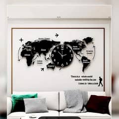 modern 3D art MDF worldmap wall frame with map