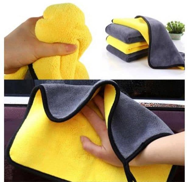 Microfibel Cleaning Cloth Double Sided yellow and black 1