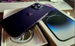 I phone 14 pro max purple color 256 gb